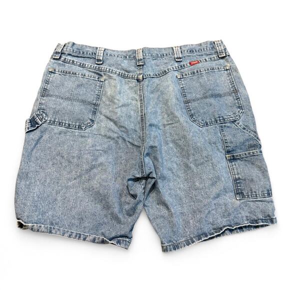 Vintage Wrangler Blue Denim Y2K Grunge Baggy Carpenter Skater Jorts Sz.42 - Picture 1 of 7